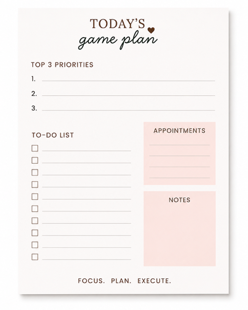 5"x7" Daily To-Do List Planner Notepad